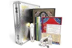 NILLY Coran avec Stylo Lecteur Mot à Mot Tafsir, Sahih Bukhari, Sahih Muslim Stylo Lecteur numérique de Coran avec Traduction Dictionnaire Parlant Plus 5 Livres