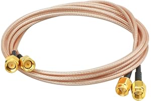 ‎WAYINTOP WayinTop 2 Stücke SMA Stecker auf SMA Stecker RG316 WiFi Antennenverlängerung RF Koaxialkabel Adapter Für SDR Geräte Wi-Fi Radios FPV FCC Emissionen Testen (100CM)
