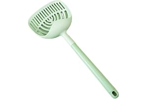 ALMAK Cat Litter Scoop Long-handled Fine Hole Cat Poop Shovel for Most Kind of Cat Litter, Cat Litter Box and Scooper Holder