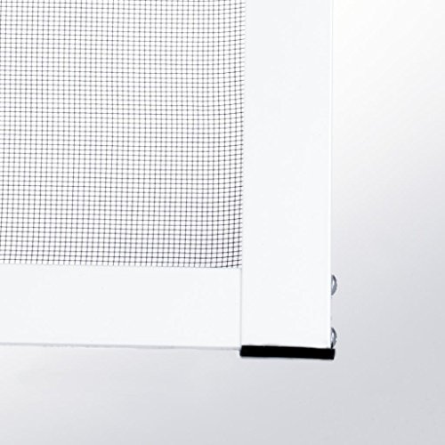 Premium Slim Fliegengitter für Fenster als Alubausatz mit Fiberglasgewebe – Profi Insektenschutz – 130 cm x 150 cm weiß - 4