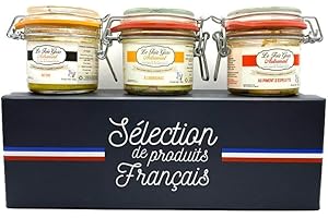 Relais Gourmet – Coffret La Boîte à Merveilles Classique : 3 Foies Gras Entiers (Nature, Piment d’Espelette, Armagnac) – 100% Sud-Ouest, Sans Conservateurs, Sans Additifs