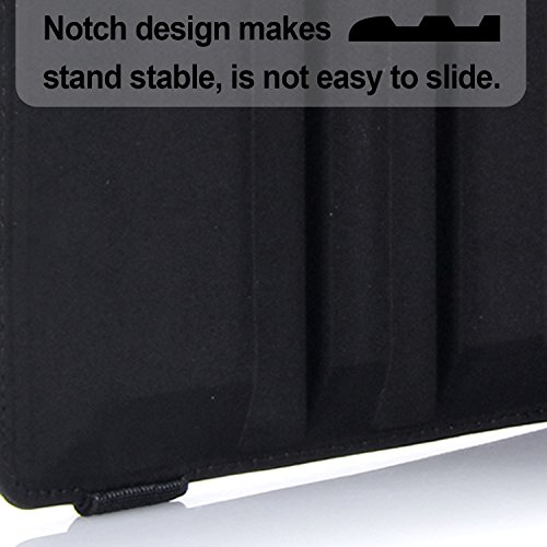 iPad Air 2 Hülle, RC iPad Air 2 / iPad 6 360 drehende Smart Hülle PU Leder Abdeckung Gehäusedeckel für Apple iPad Air 2 Sleep / Wake (Schwarz) - 9