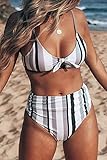 Mit gepolstertem Bra CUPSHE Ruhiger Sommer Bikini, Mehrfarbig, L
