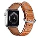 Produktbild Liqiqi Ersatz-Armband für Apple Watch 4, 44 mm, Leder, Echtleder, Zubehör, Band aus Metalllegierung, Schnalle für iWatch Serie 4, 44 mm braun