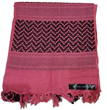 Cotton Shemagh Arab Scarf Keffiyeh Tactical Military Pink Headscarf