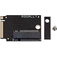 Suckoo for Rog Ally Gaming Handheld Conversion 2230 to 2280 SSD Hard Drive High Capacity Adapter Board NVME M-Key NGFF M.2 PCIE 4.0 Gold Finger Adapter 90 Degree Upgrade Converter Black