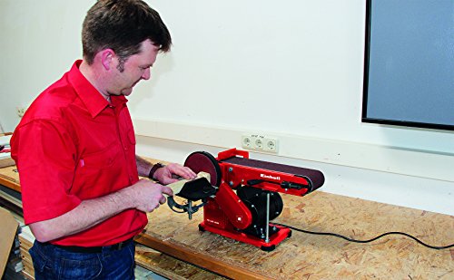 Einhell Stand-Band-Tellerschleifer TC-US 400 (375 W, 230 V/50 Hz, 1450 min-1, inkl. 1 Schleifband und 1 Tellerschleifpapier) - 8