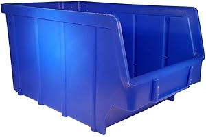 P-D-W 26 pezzi scatole impilabili blu, taglia 3 (145 X 248 X 127 mm) in plastica PP visione magazzino cassette impilabile Cassette │ P D W®