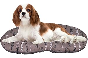Ferplast Panier Chien, Coussin pour Chats, Lavable, Tapis Chien Chat pour Niches et Voitures, en Coton avec Rembourrage Doux 65 x 42 CM, Marron