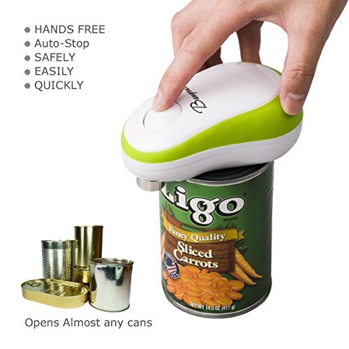 BangRui Elektrischer Dosenöffner AKTUELLE VERSION Automatischer Dosenöffner Elektrisch Handfrei Schnell Sicher Intelligente Stopp-Funktion für Senioren Alte Leute Rechts- und Linkshänder (Grün) - 4