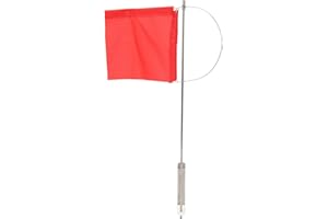 SEAFRONT Burgee Flag Wind Indicator, Universal Fit Stainless Steel Mast Red Flag Highly Visible Accurate Wind Indication Easy to Install, Sailboats, Yachts, Boats (140x120mm / 5.51x4.72 in)