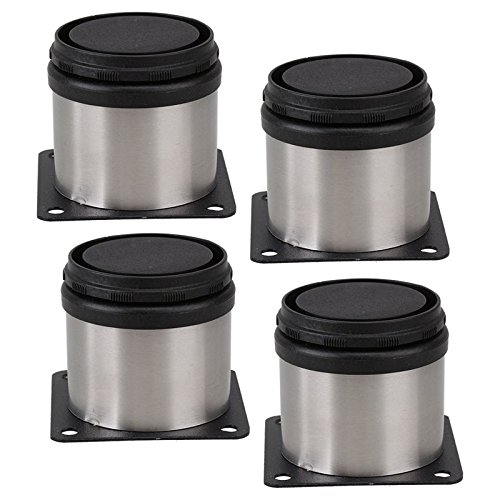 Preisvergleich Produktbild Hrph 4pcs 50x50mm Justierbare Stützmöbel-Beine Küche-Schränke Edelstahl-Schrank-Füße