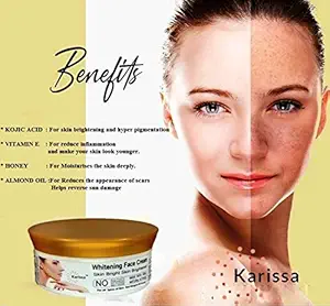 Karissa face cream for women 50gms | face whitening cream for women| face cream for oily skin| Night cream for Better Result| Work as bb cream| dark circle remover cream for women| kojic acid cream|