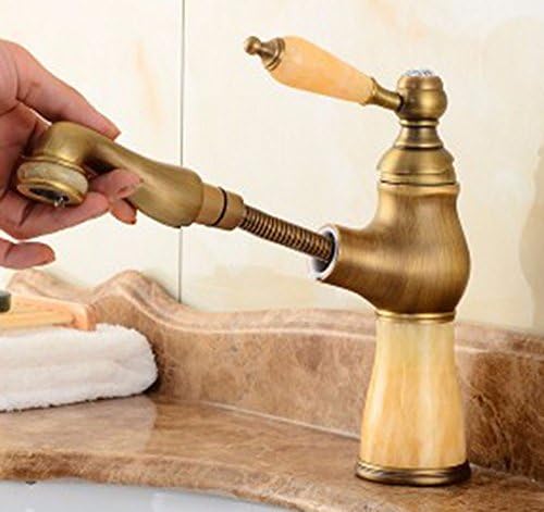 AWXJX European style retro style copper extend gold wash basins
