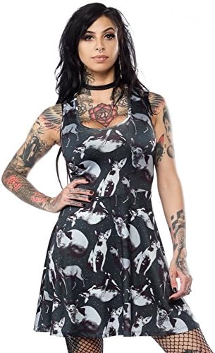 Sourpuss Clothing Sphynx Skater Dress M