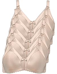 Naturana - Pack de 5 Sujetadores reductores para Mujer 5063 Piel EU 80 / ES 95 B