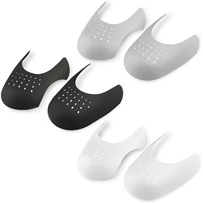 Inserti Scarpe Uomo Scudi Antirughe Per Sneaker - 2 Paia - Protezione Pieghe Scarpe Uomo EU 41-47 Air Force Nere - 3