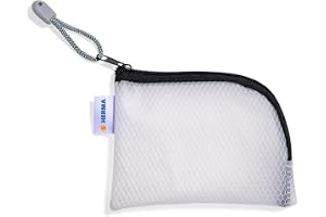 HERMA 20244 Väska med dragkedja resefodral A7 transparent svart, liten låsbar väska med dragkedja, toalettväska för , laddkabel, kosmetika, pennor, nycklar