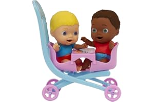 Cicciobello Amicicci Poussette avec Personnage, Porte à Balayage Vos bébés avec Poussette Double, kit pour bébé à partir de 3 Ans, CC019000, Giochi Preziosi