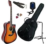 PACK GUITARE Electro-acoustique Sunburst 9 Accessoires
