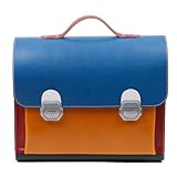 schultasche leder schwarz  Leder-Schultasche / Anfängerranzen aus Vollrindleder 99/187 RA bunt