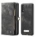 Produktbild SUTENI Huawei Leder Handytasche Case Hülle Geldbörse mit Kartenfach abnehmbar Magnet Handy Schutzhülle für Huawei P30 Schwarz