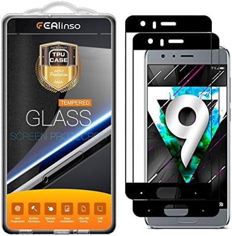 [2 Pack] OnePlus 6 Screen Protector, [Full Coverage] [Full Adhesive Glue][Auto Absorption] [ Corrected] Ferlinso Case Friendly Bubble Free Tempered Glass Protection Film with Lifetime Replacement Warranty for OnePlus 6 (Black)
