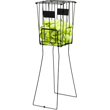 ASENVER Carrello per palline da tennis rimovibile, con ruote, può contenere fino a 160 palline da tennis (blu