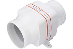 SOULONG In Line Air Blower, DC 12V 4In Ventilation Blower Air Vent In-Line Marine Bilge Strong Engine Ventilation Fan High Efficient Marine Bilge Air Blower for Yacht Caravan, Air Flow: 270CFM