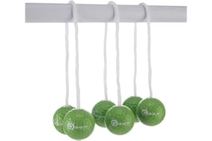 DOCTOR SPORT Leitergolf WurfSpiel Offizielle Echte Golfbälle – 3 Paar à 2 Bälle – Offizielle Länge aus geflochtenem Nylon (30 cm) – Metallclip für perfekten Verschluss – Professionell (Hell Grun)