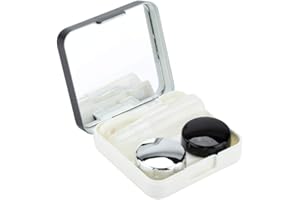 SEMME Contact Lens Case, Contact Lens Holder Eye Care Soak Storage Lenses Container Case Mirror Box Travel Kit(Black)
