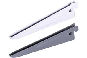 ‎BOOMET BOOMET Regalträger für Wandschienen 2-reihig · Anthrazit 17cm 4 Stück · 2 Farben · Regalbodenträger aus Stahl · Regalwinkel/Wandregal · Regalsystem · pulverbeschichtet