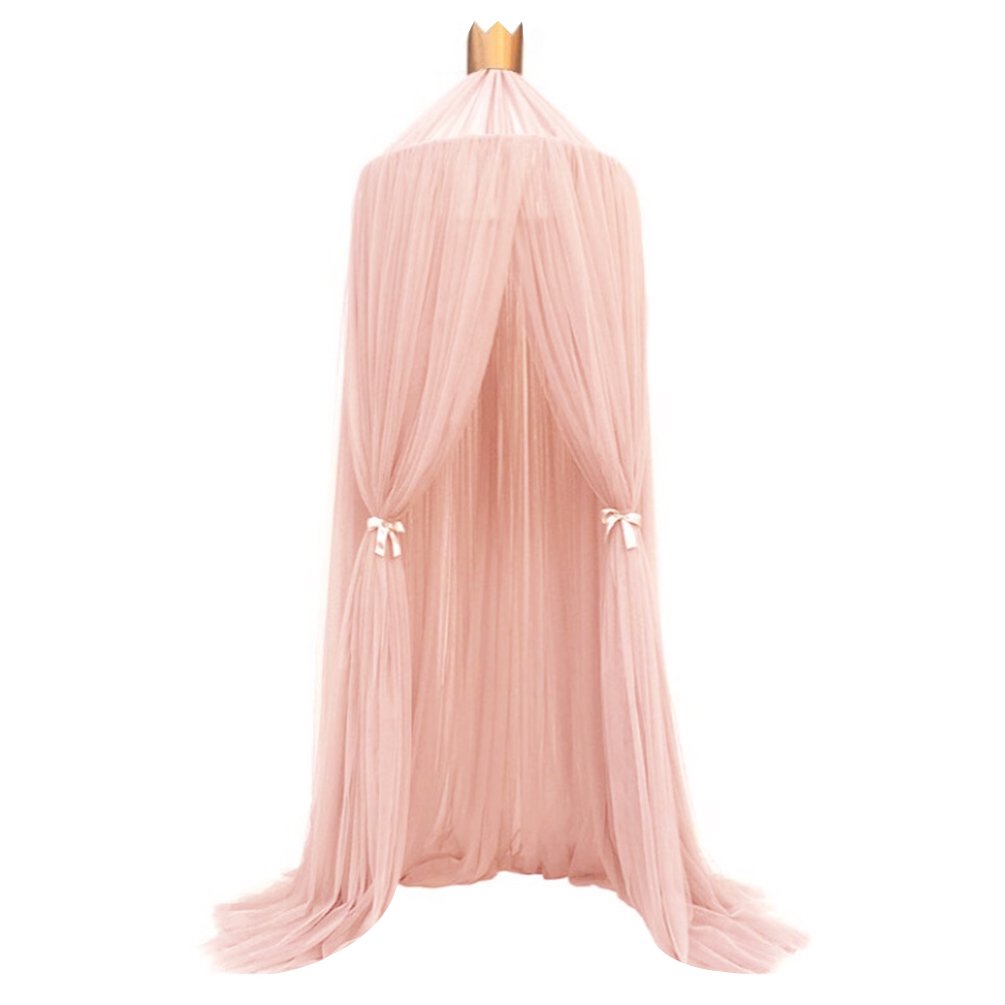 Uarter-Ciel-de-lit-Enfant-Dcoration-de-Chambre-Denfant-en-Forme-de-Dme-Fille-Garon-Maison-de-Jeux-Moustiquaire-pour-lit-Enfants-Rose