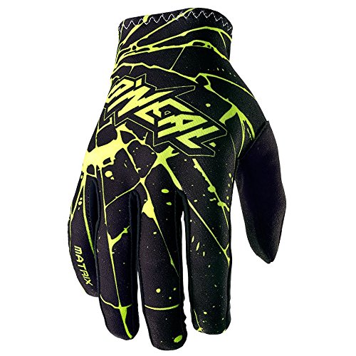 O'Neal Matrix Handschuhe Enigma Schwarz Neon Gelb MX MTB DH Motocross Enduro Offroad, 0388M-3