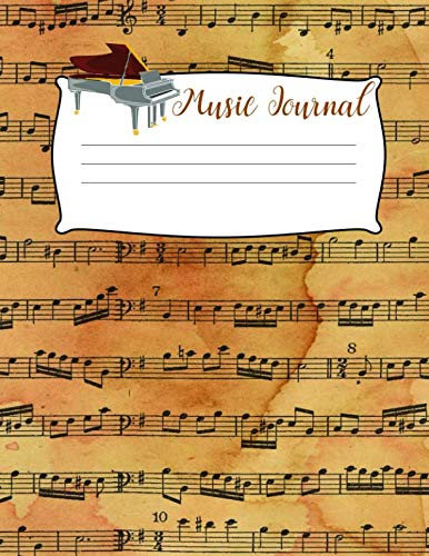 Preisvergleich Produktbild Music Journal: Blank Music Sheet Notebook - Piano