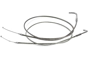 T | TARAZON TARAZON - Cable del acelerador para motocicleta, de acero inoxidable, para Harley Dyna Fatboy Heritage Night rod Road King Road Glide Softail Sportster