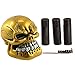 Produktbild skgardeniamy Wicked Geschnitzte Schädel Auto Handbremse Manuelle Getriebe Stab Schieber Knopf Shift-Hebel Halloween-Geschenk (Golden)