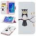 Produktbild Fine Finet Hülle für Samsung Galaxy J5 2016, Leder Flip Case Eule Muster Lederhülle Protective Cover Ledertasche Handyhülle Wallet Schutzhülle mit Standfunktion, Ahornblatt