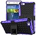 Produktbild Nnopbeclik Huawei P8 Lite Hülle, Dual Layer Rugged Armor stoßfest Handy Schutzhülle Silikon Tasche für Huawei P8 Lite - Lila + 1x Display Schutzfolie Folie