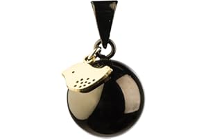 Bola Joli Bijou de Grossesse avec Xylophone Oiseau Doré Noir à Breloque