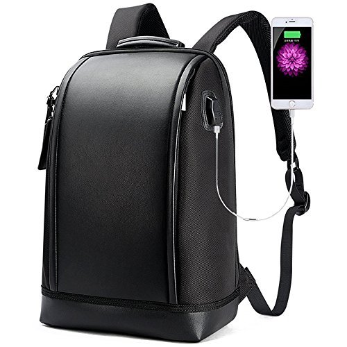 bopai mochila Invisible antirrobo mochila con USB puerto de carga bolsa de viaje 15,6 pulgadas portátil ordenador MacBook Pro negocios mochila 15.6 inch - Black2 L