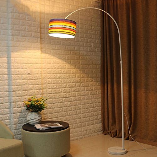 Standing Lamp Modern Fishing Rod Arch Floor Lamp Marble Base LED Floor Lamp, Multi-color Optional. ( Color : D-LED lights )