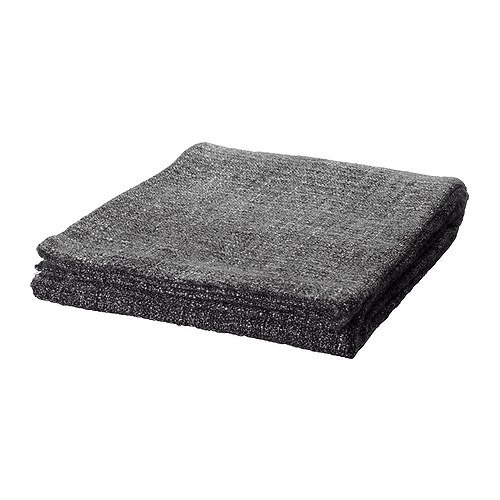 GULI THROW/ BLANKET GREY/BLACK 180CM-120CM