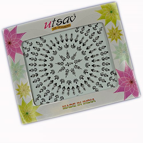 INDIAN BINDI - MANY DIFFERENT DESIGNS AND COLOURS (SILVER AND BLACK)