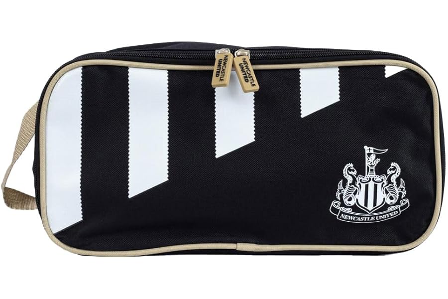 Hy-Pro Newcastle United F.C. Boot Bag - Officially Licensed NUFC Shoe Bag with Carry Handle - Durable Bootbag for Rugby & Football Boots, Sports & Travel Use - Newcastle United Merchandise & Gift Idea