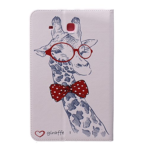 Galaxy Tab E 9.6-Inch SM-T560 Hülle, DEENOR Cute Colorful Design Flip Tasche PU Leder Abdeckung Stand Schutzhülle für Samsung Galaxy Tab E 9.6-Inch SM-T560 / T561 / T565. *giraffe - 2