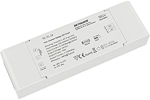 LEDLUX Trasformatore Alimentatore Dimmerabile 24V 75W, Dimmerabile Con Triac Dimmer Varialuce Su 220V + Pulsante Nornalmente Aperto (Push Dimmer), Per Striscia Led 24V