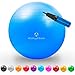 Produktbild #DoYourFitness® Gymnastikball inkl. Luftpumpe & GRATIS Trainingsplan (PDF) | 55cm 65cm 75cm o. 85cm | Anti-Burst-Technology (150kg Belastbarkeit) - robuster Sitzball, Büroball, Fitnessball 85cm / blau