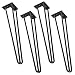 Produktbild [en.casa] Hairpin Leg 72 cm 3 Streben DIY Tischbein im 4er Set aus Stahl Haarnadelbeine Tischkufen Tischzubehör Tischgestell Esstisch Couchtisch Schwarz