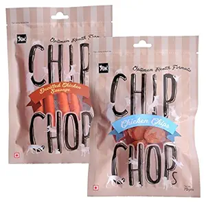 Chip Chops Chicken Saugages & Chicken Chips Dog Treats, 140g, Optimum Health Formula